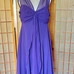 Connected Apparel Dress Purple Cocktail Party Layered Empire Dress